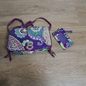 Vera Bradley Purple and Blue Crossbody Bag